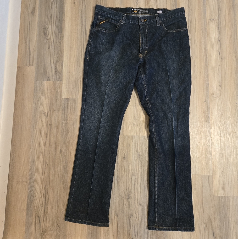 Mens Ariat Rebar M4 Denim Blue Jeans